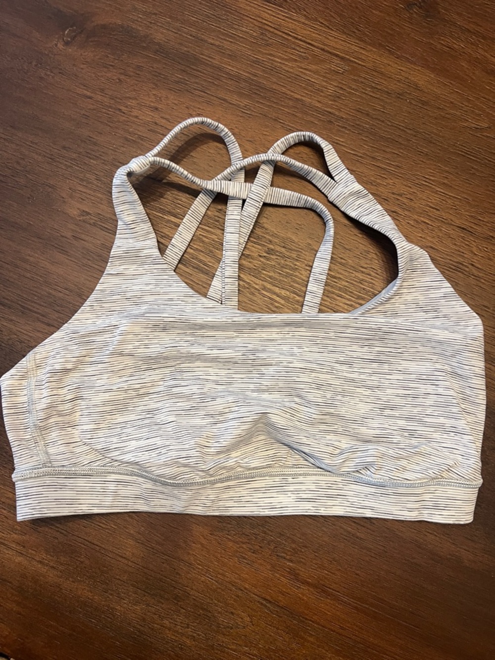 lululemon athletica Light Gray Heather Energy Sports Bra 8